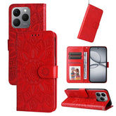 Embossed Sunflower Leather Phone Case